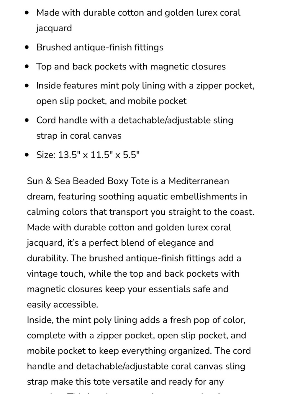 SUN & SEA BEADED TOTE - Picture 7 of 9